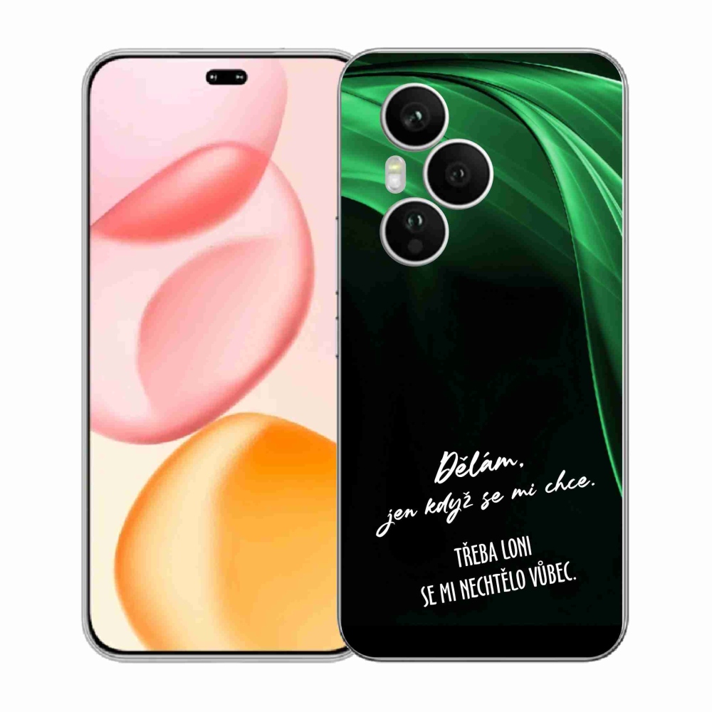 Gélový kryt mmCase na Honor 400 Pro - vtipný text 12 čierne pozadie