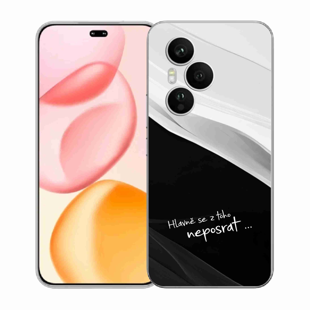 Gélový kryt mmCase na Honor 400 Pro - vtipný text 13 čiernobiele pozadie