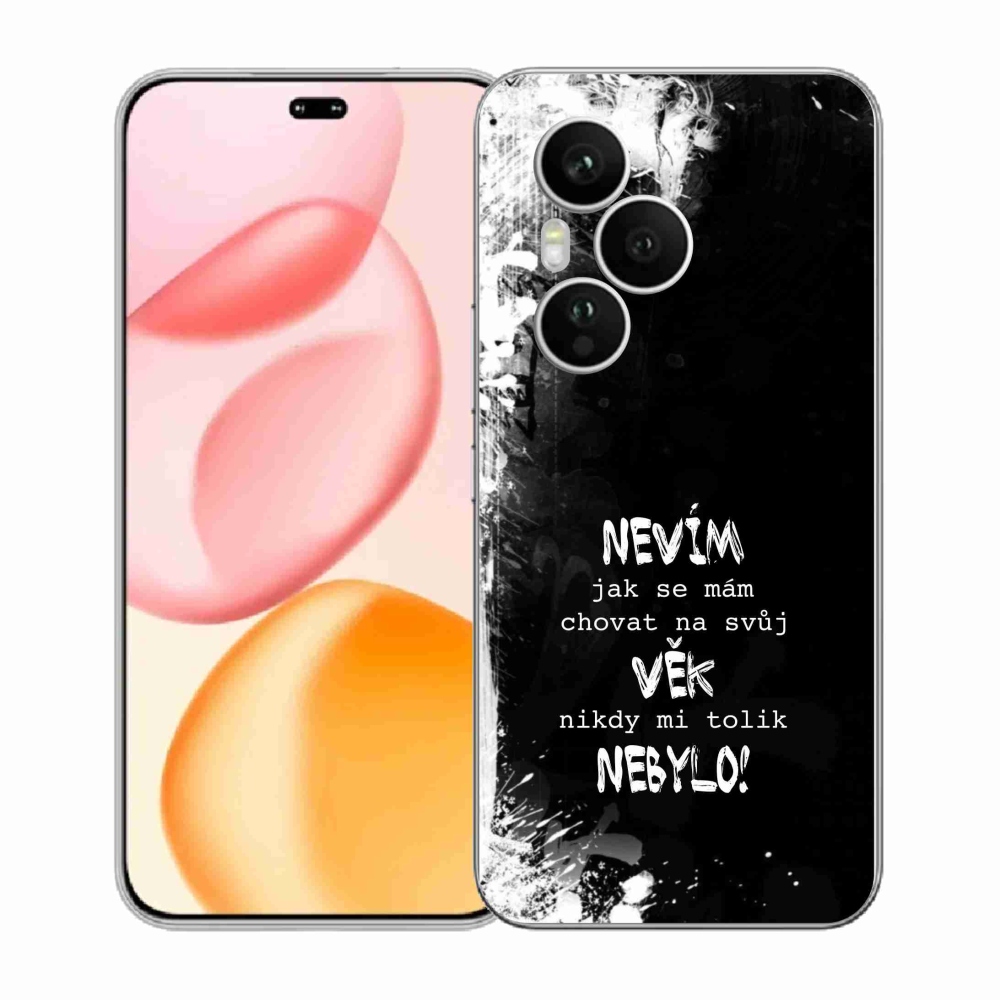 Gélový kryt mmCase na Honor 400 Pro - vtipný text 14 čierne pozadie