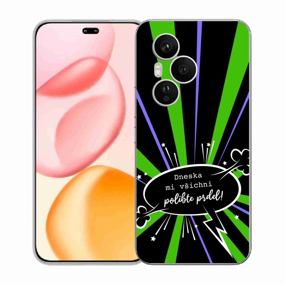 Gélový kryt mmCase na Honor 400 Pro - vtipný text 15 čierne pozadie