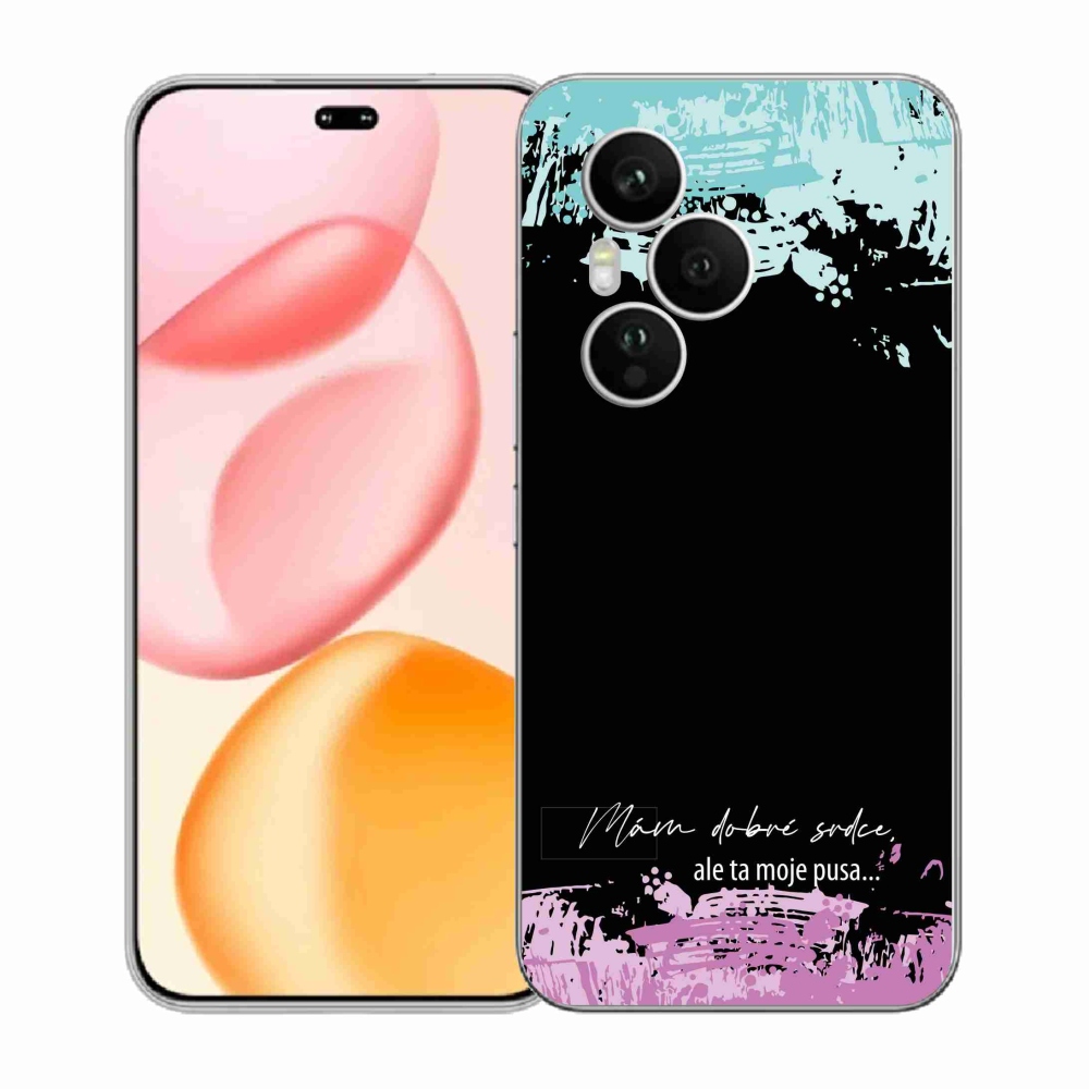 Gélový kryt mmCase na Honor 400 Pro - vtipný text 3 čierne pozadie