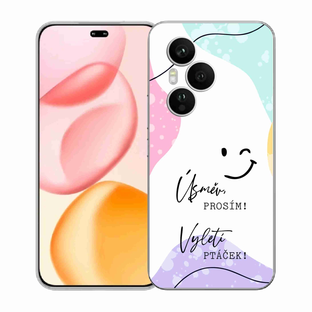 Gélový kryt mmCase na Honor 400 Pro - vtipný text 4 biele pozadie