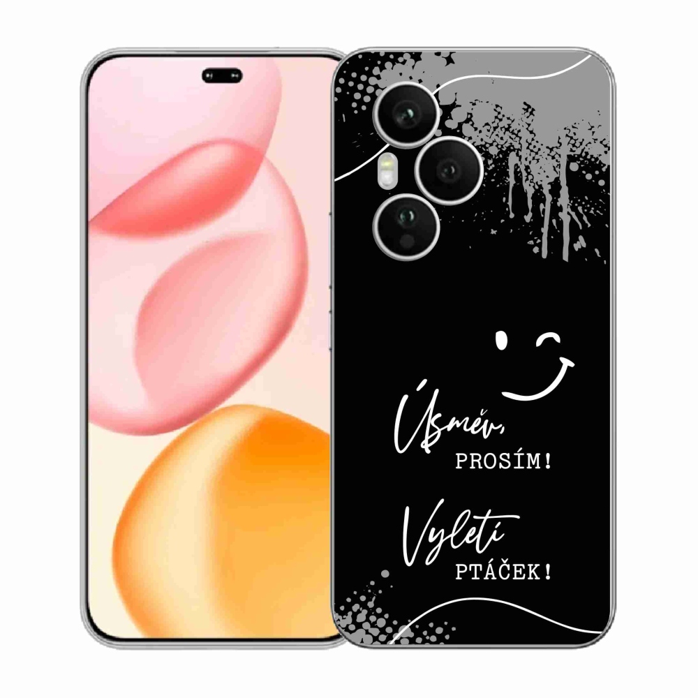 Gélový kryt mmCase na Honor 400 Pro - vtipný text 4 čierne pozadie