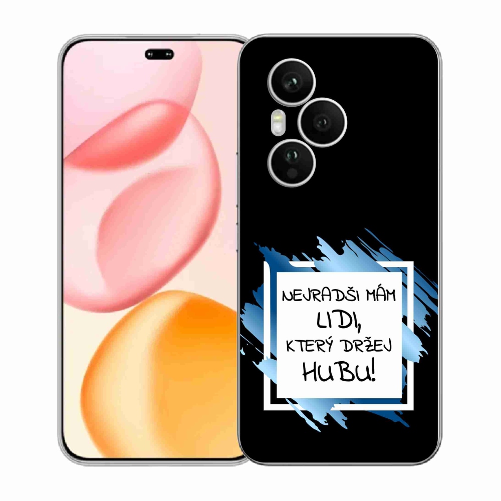 Gélový kryt mmCase na Honor 400 Pro - vtipný text 7 bieločierne pozadie