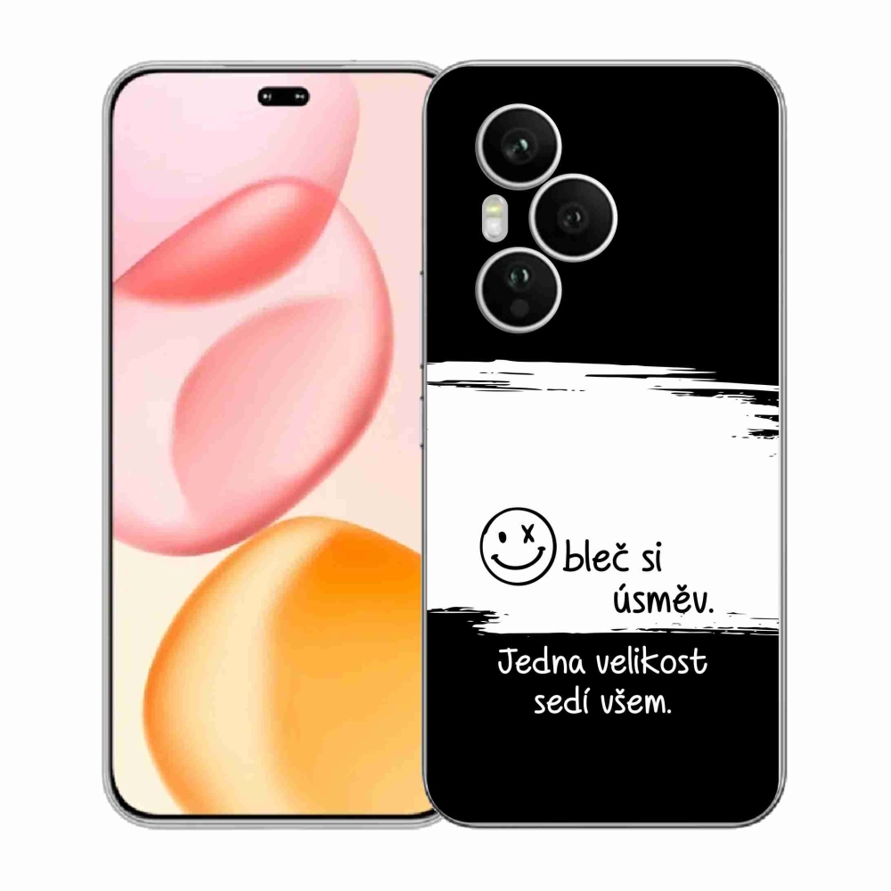 Gélový kryt mmCase na Honor 400 Pro - vtipný text 8 bieločierne pozadie