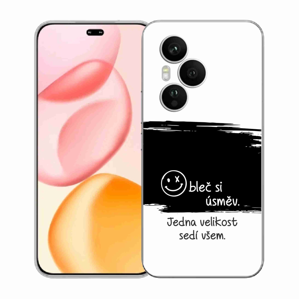Gélový kryt mmCase na Honor 400 Pro - vtipný text 8 čiernobiele pozadie