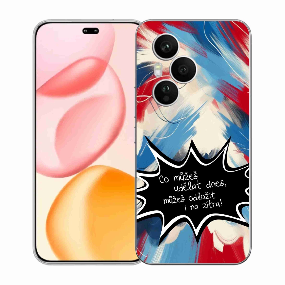 Gélový kryt mmCase na Honor 400 Pro - vtipný text 9 čierne pozadie