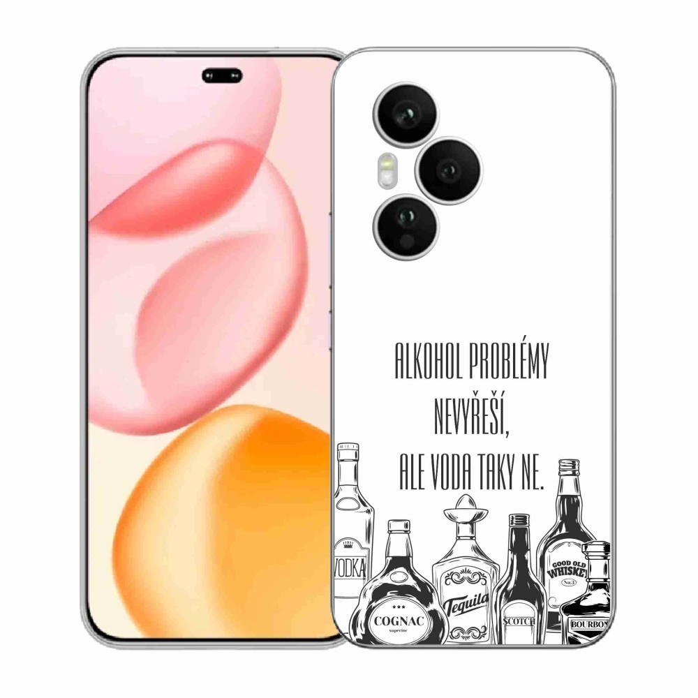 Gélový kryt mmCase na Honor 400 Pro - vtipný text biele pozadie