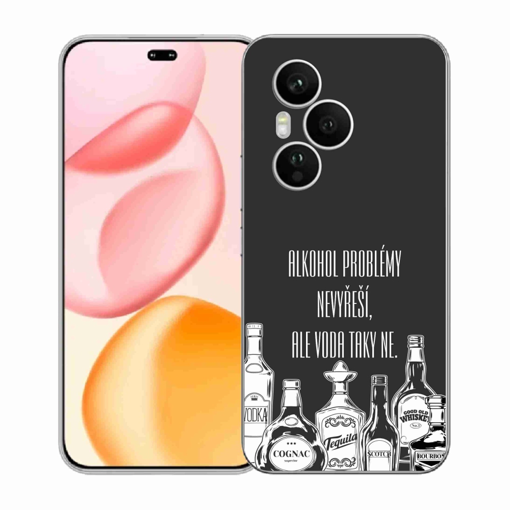 Gélový kryt mmCase na Honor 400 Pro - vtipný text čierne pozadie