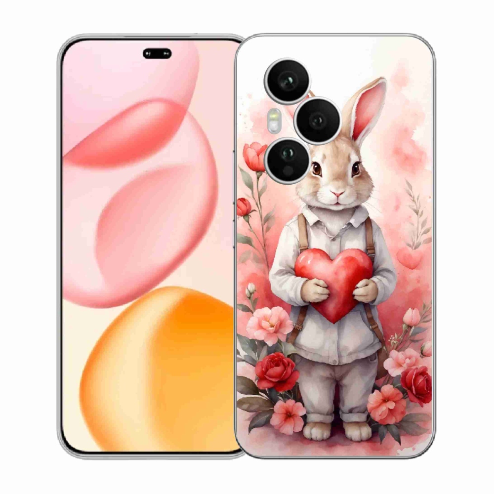 Gélový kryt mmCase na Honor 400 Pro - zajac so srdiečkom