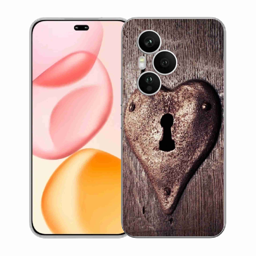 Gélový kryt mmCase na Honor 400 Pro - zámok v tvare srdca