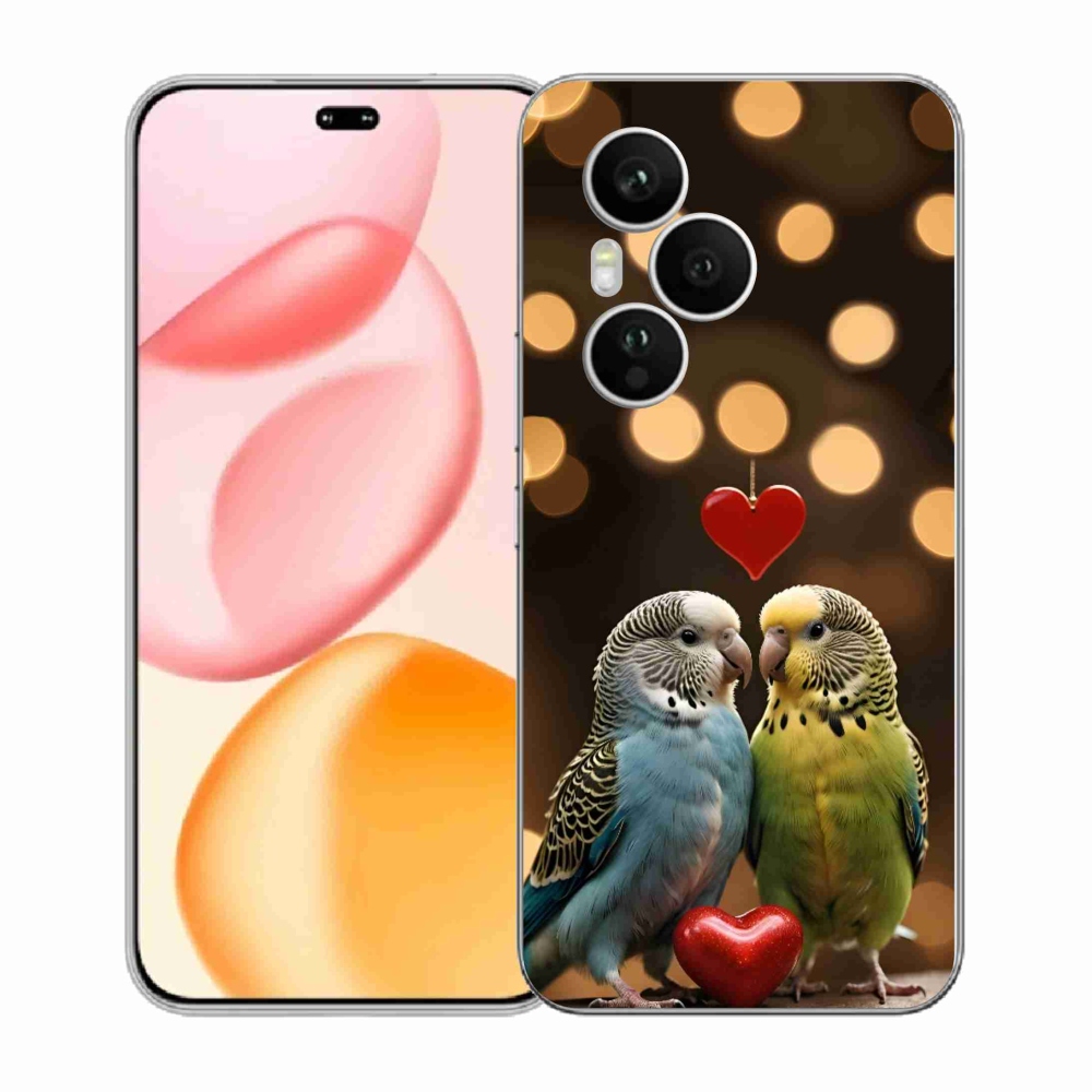 Gélový kryt mmCase na Honor 400 Pro - zamilovaní papagáje