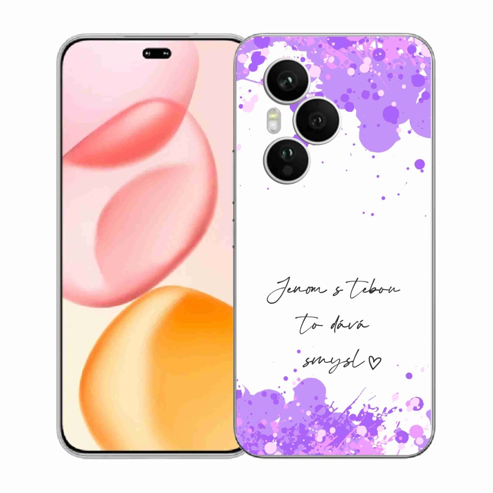 Gélový kryt mmCase na Honor 400 Pro - zamilovaný text biele pozadie
