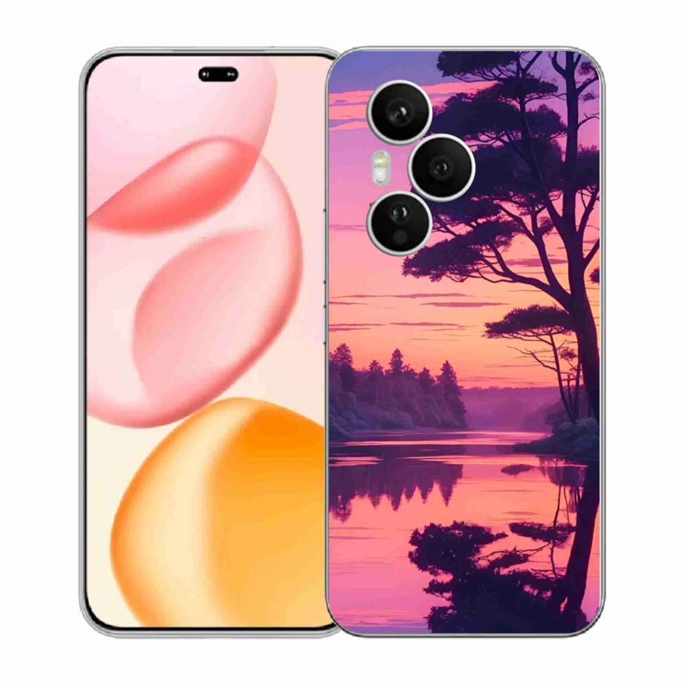 Gélový kryt mmCase na Honor 400 Pro - západ slnka nad jazerom