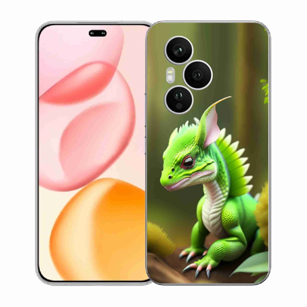 Gélový kryt mmCase na Honor 400 Pro - zelený dráčik