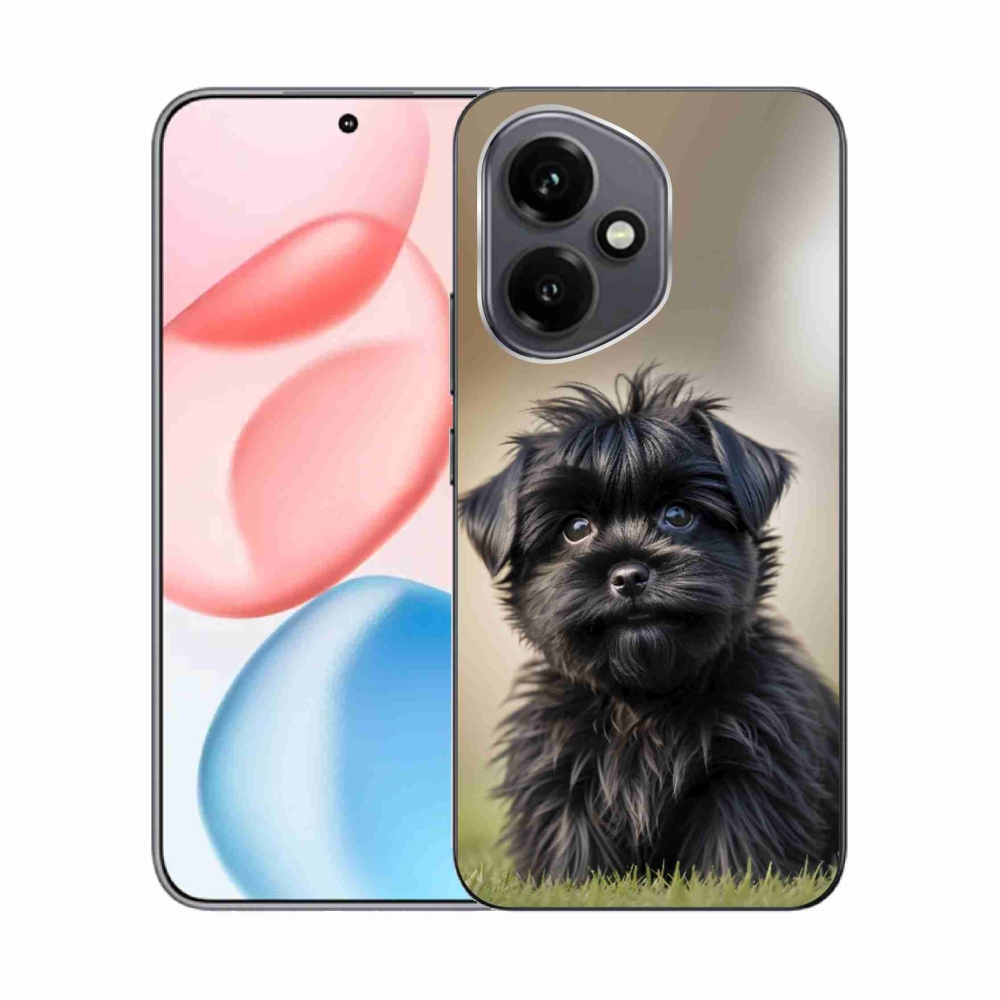 Gélový kryt mmCase na Honor 400 - roztomilý čierny psík