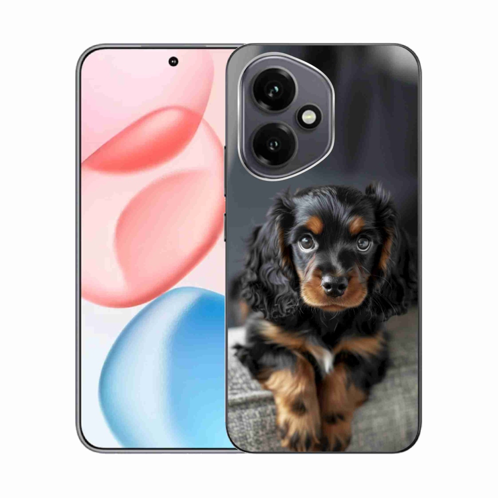 Gélový kryt mmCase na Honor 400 - roztomilý dlhosrstý jazvečík
