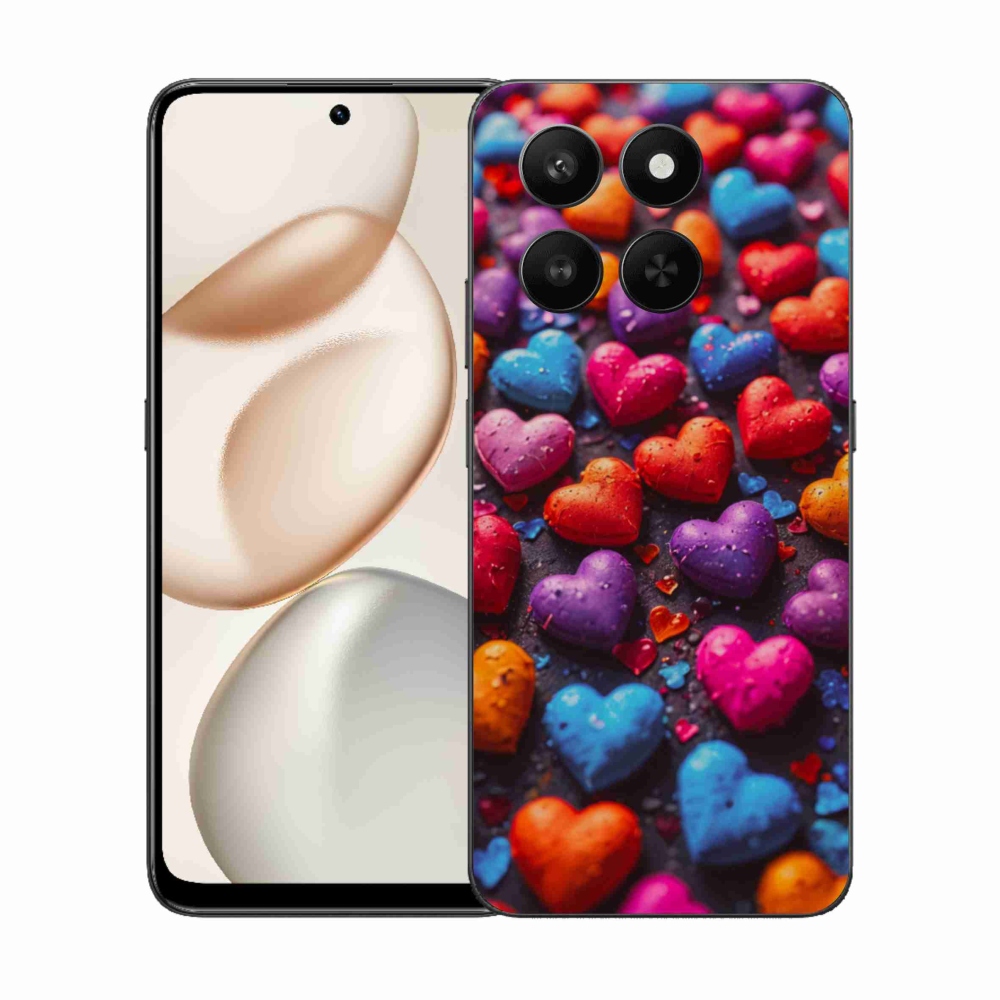 Gélový kryt mmCase na Honor 400 Smart 5G/4G/Honor X7d - farebné srdcia