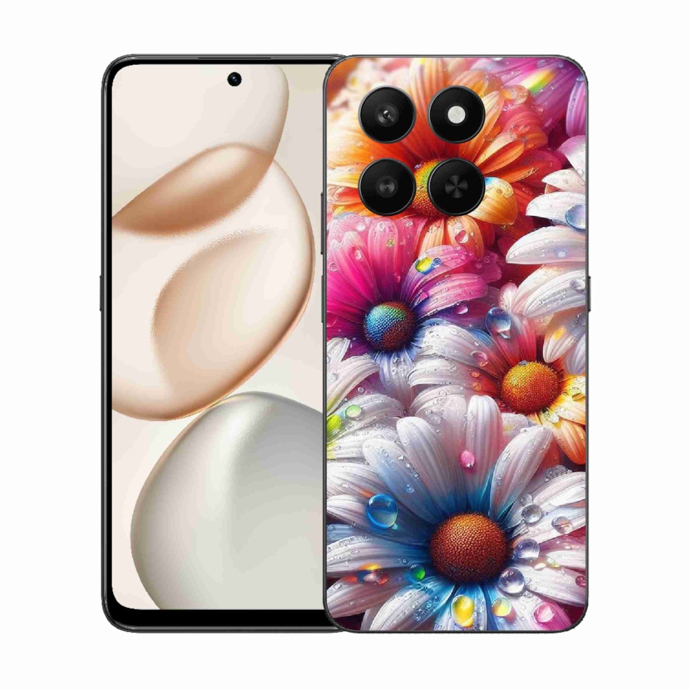 Gélový kryt mmCase na Honor 400 Smart 5G/4G/Honor X7d - farebné margaréty