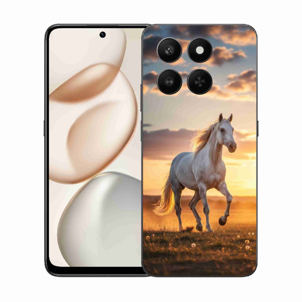 Gélový kryt mmCase na Honor 400 Smart 5G/4G/Honor X7d - bežiaci biely kôň 2