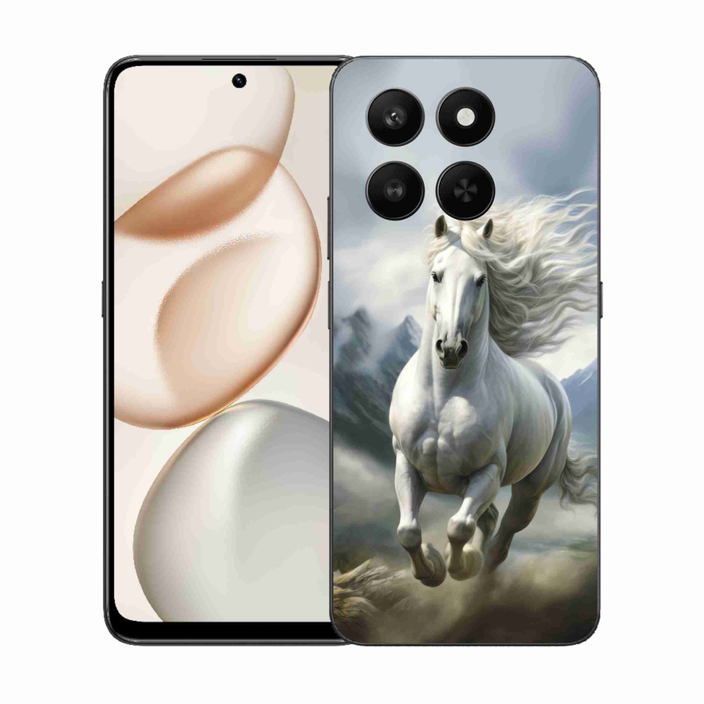 Gélový kryt mmCase na Honor 400 Smart 5G/4G/Honor X7d - bežiaci biely kôň 3