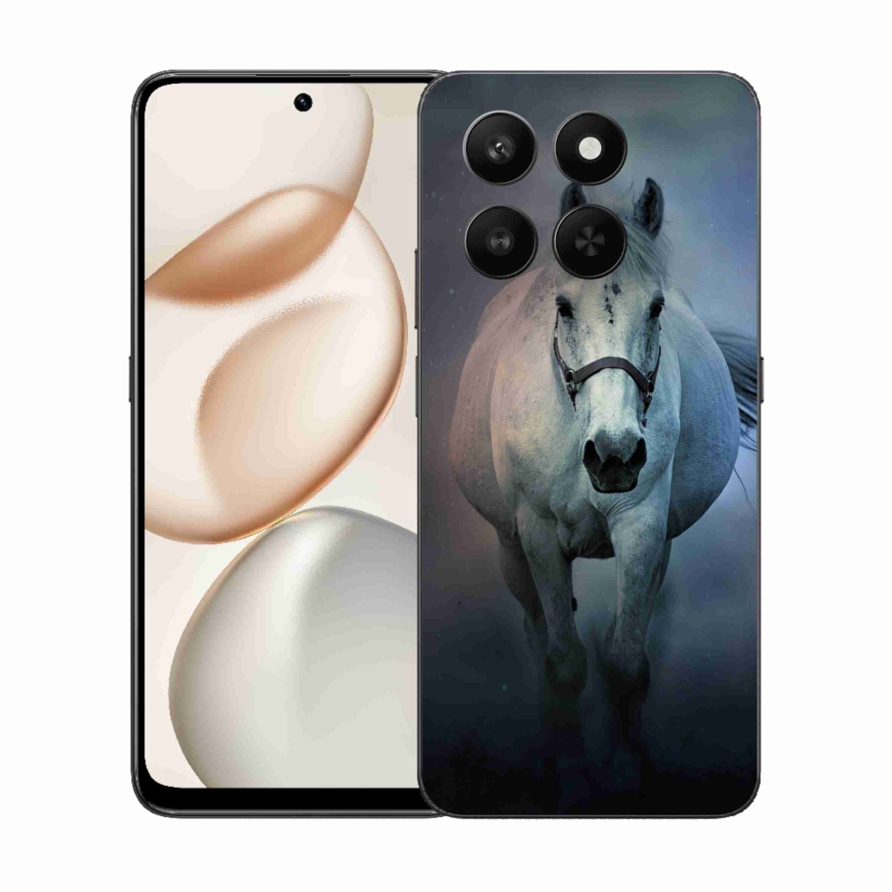 Gélový kryt mmCase na Honor 400 Smart 5G/4G/Honor X7d - bežiaci biely kôň