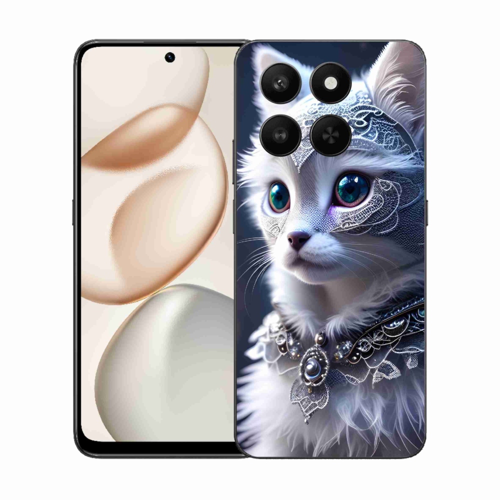 Gélový kryt mmCase na Honor 400 Smart 5G/4G/Honor X7d - biela mačka