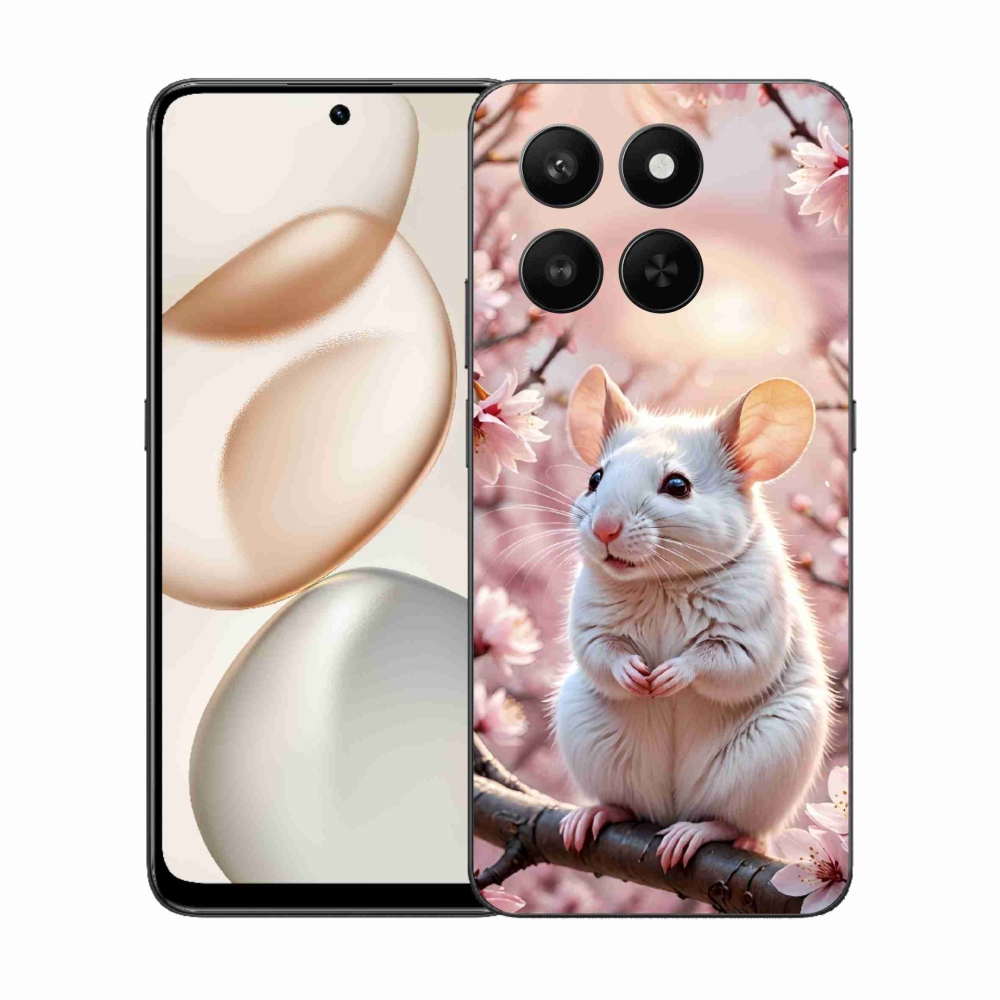 Gélový kryt mmCase na Honor 400 Smart 5G/4G/Honor X7d - biela myš na vetve