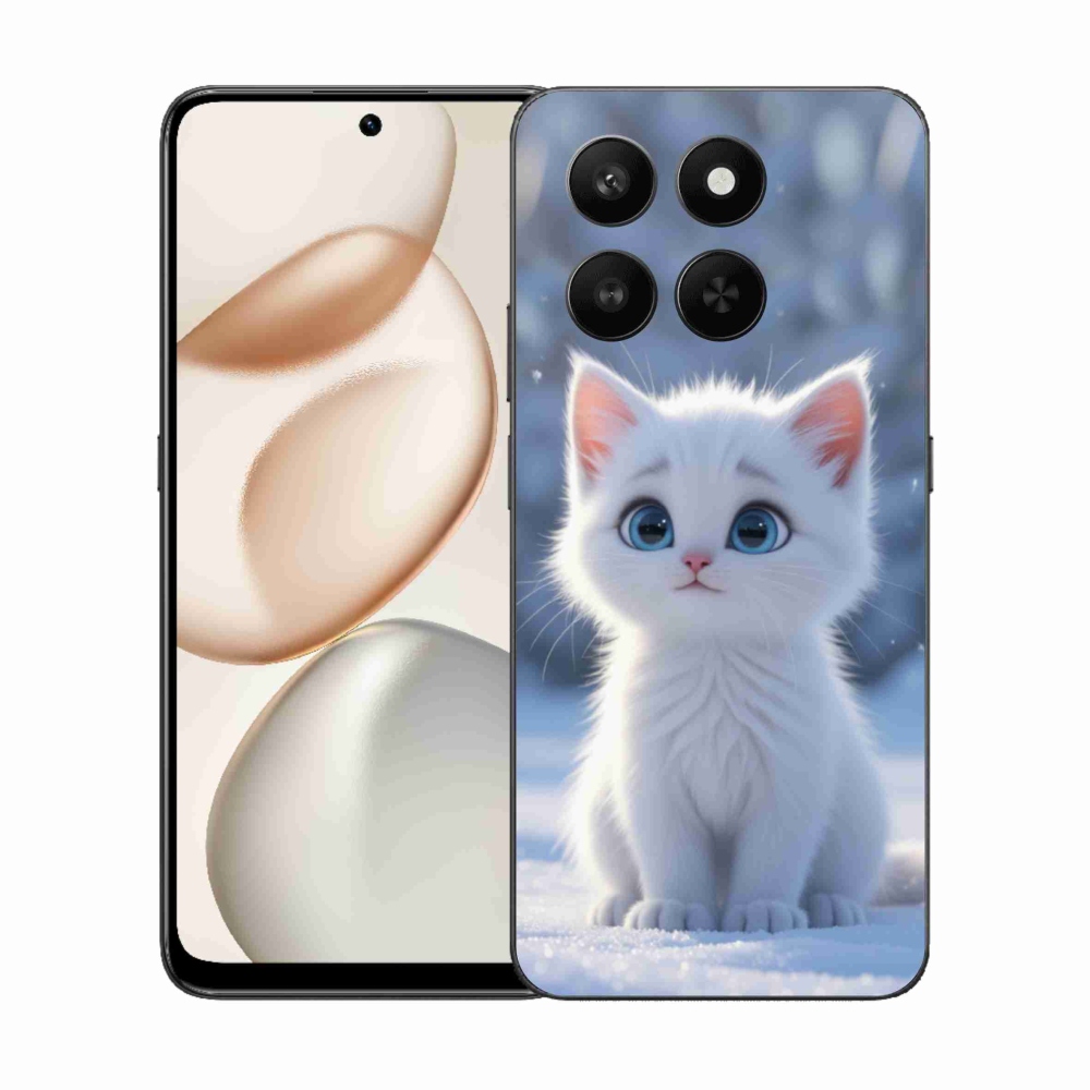 Gélový kryt mmCase na Honor 400 Smart 5G/4G/Honor X7d - biele mačiatko 3