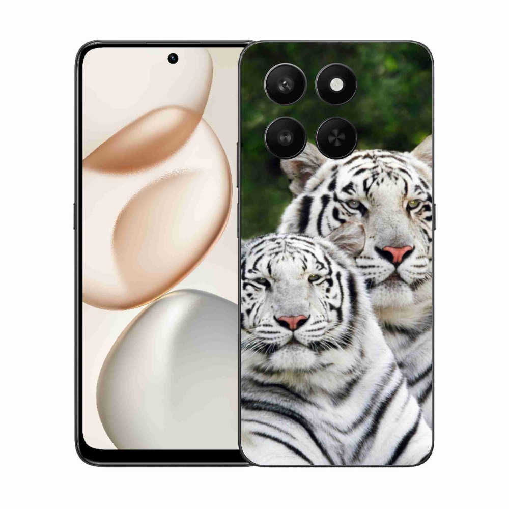 Gélový kryt mmCase na Honor 400 Smart 5G/4G/Honor X7d - bieli tigre