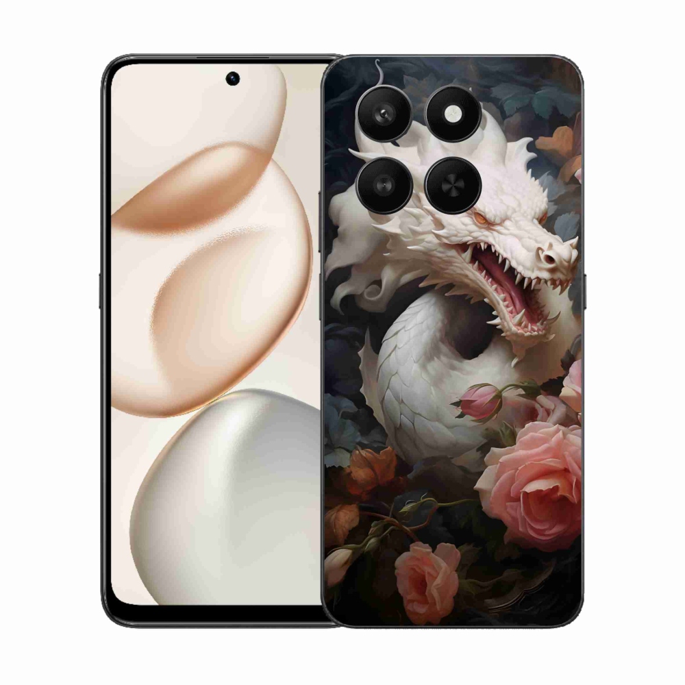 Gélový kryt mmCase na Honor 400 Smart 5G/4G/Honor X7d - biely drak