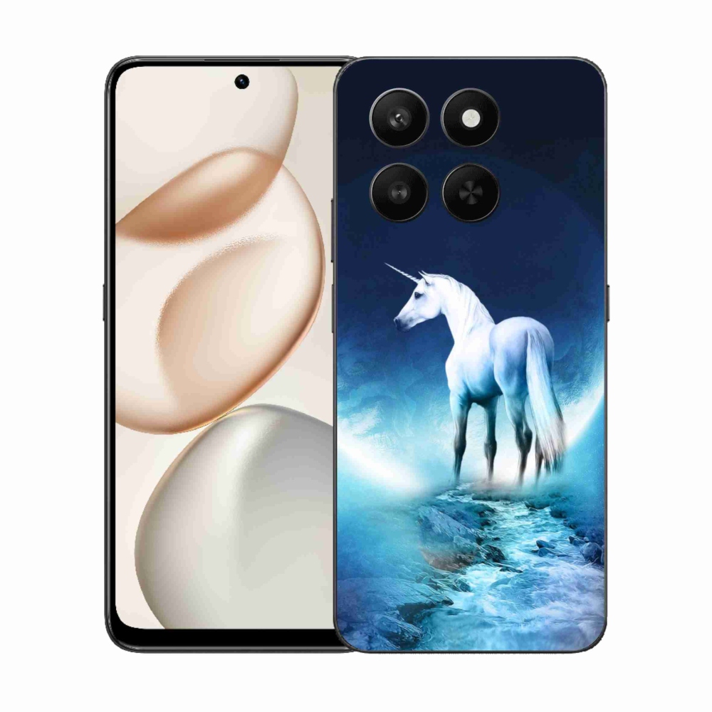 Gélový kryt mmCase na Honor 400 Smart 5G/4G/Honor X7d - biely jednorožec