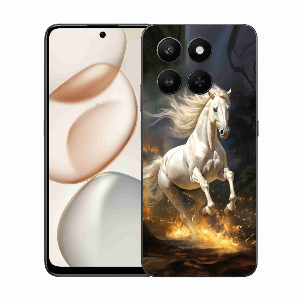 Gélový kryt mmCase na Honor 400 Smart 5G/4G/Honor X7d - biely kôň 2