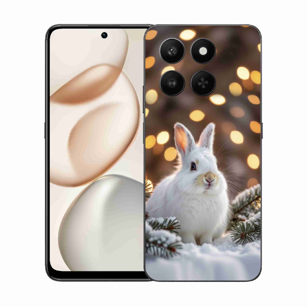 Gélový kryt mmCase na Honor 400 Smart 5G/4G/Honor X7d - biely zajac
