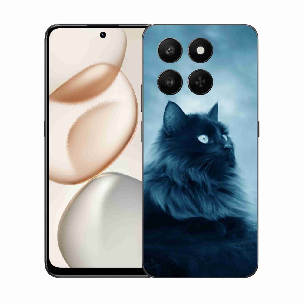 Gélový kryt mmCase na Honor 400 Smart 5G/4G/Honor X7d - čierna mačka 1