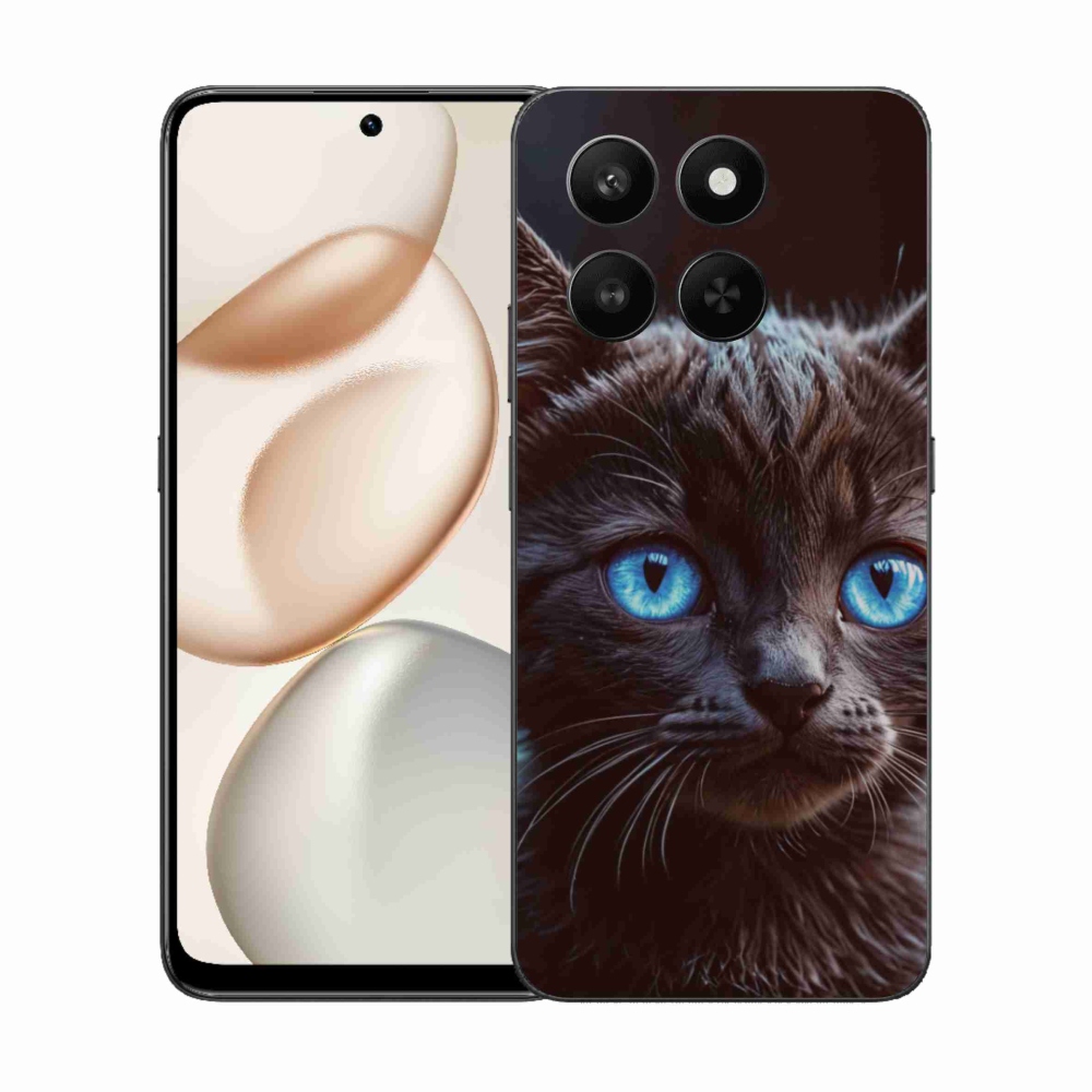 Gélový kryt mmCase na Honor 400 Smart 5G/4G/Honor X7d - čierne mačiatko 2