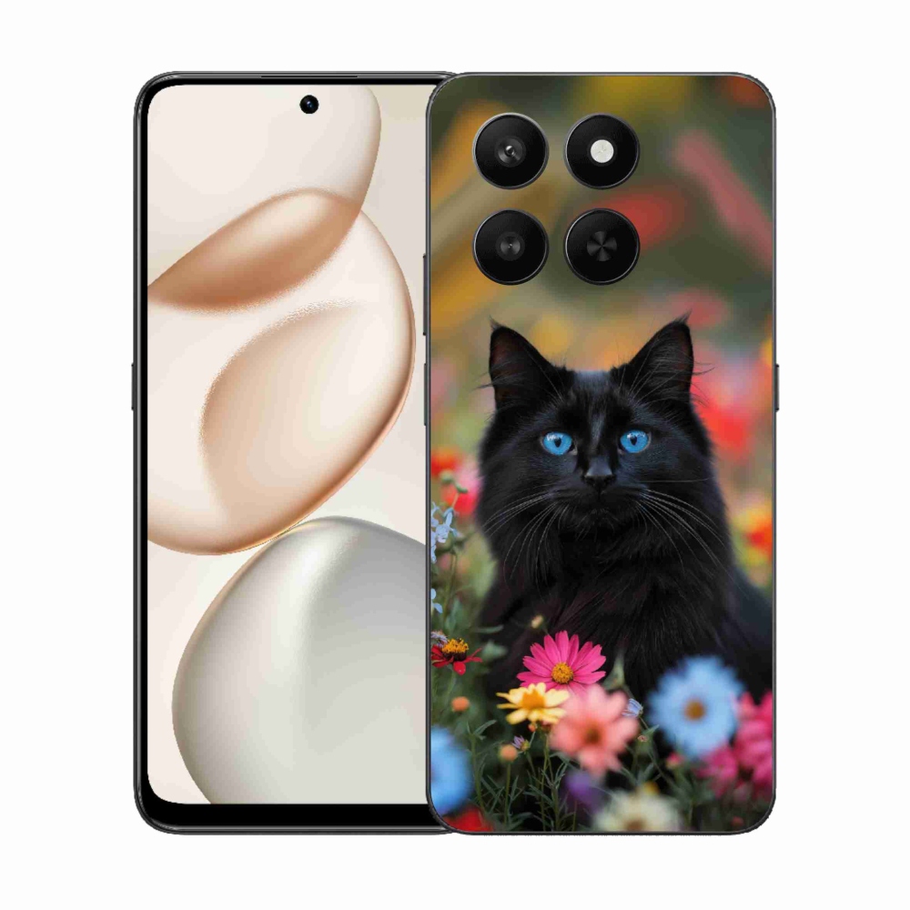 Gélový kryt mmCase na Honor 400 Smart 5G/4G/Honor X7d - čierne mačiatko 4