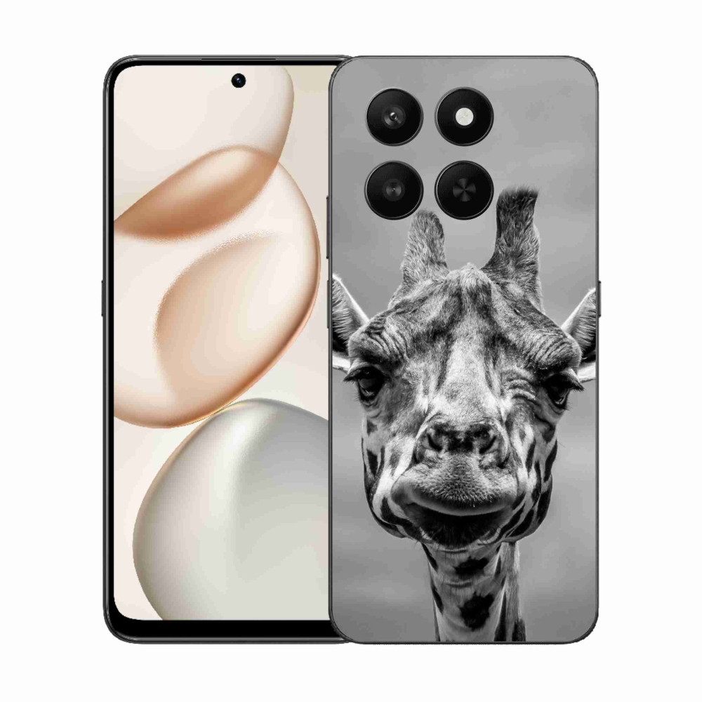 Gélový kryt mmCase na Honor 400 Smart 5G/4G/Honor X7d - čiernobiela žirafa