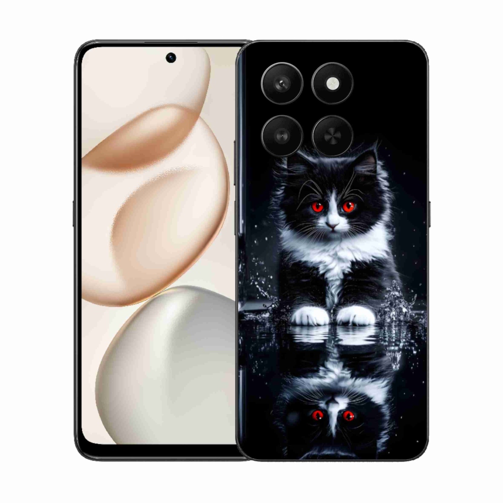 Gélový kryt mmCase na Honor 400 Smart 5G/4G/Honor X7d - čiernobiele mačiatko