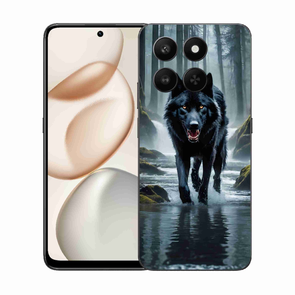 Gélový kryt mmCase na Honor 400 Smart 5G/4G/Honor X7d - čierny vlk