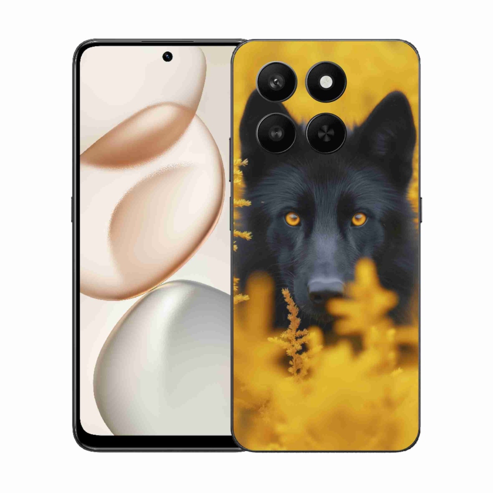 Gélový kryt mmCase na Honor 400 Smart 5G/4G/Honor X7d - čierny vlk 2