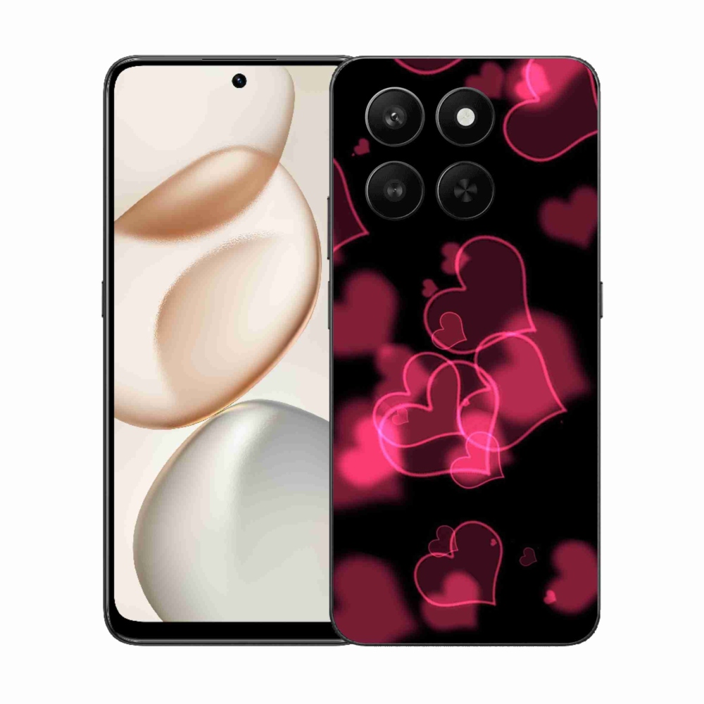 Gélový kryt mmCase na Honor 400 Smart 5G/4G/Honor X7d - červená srdiečka