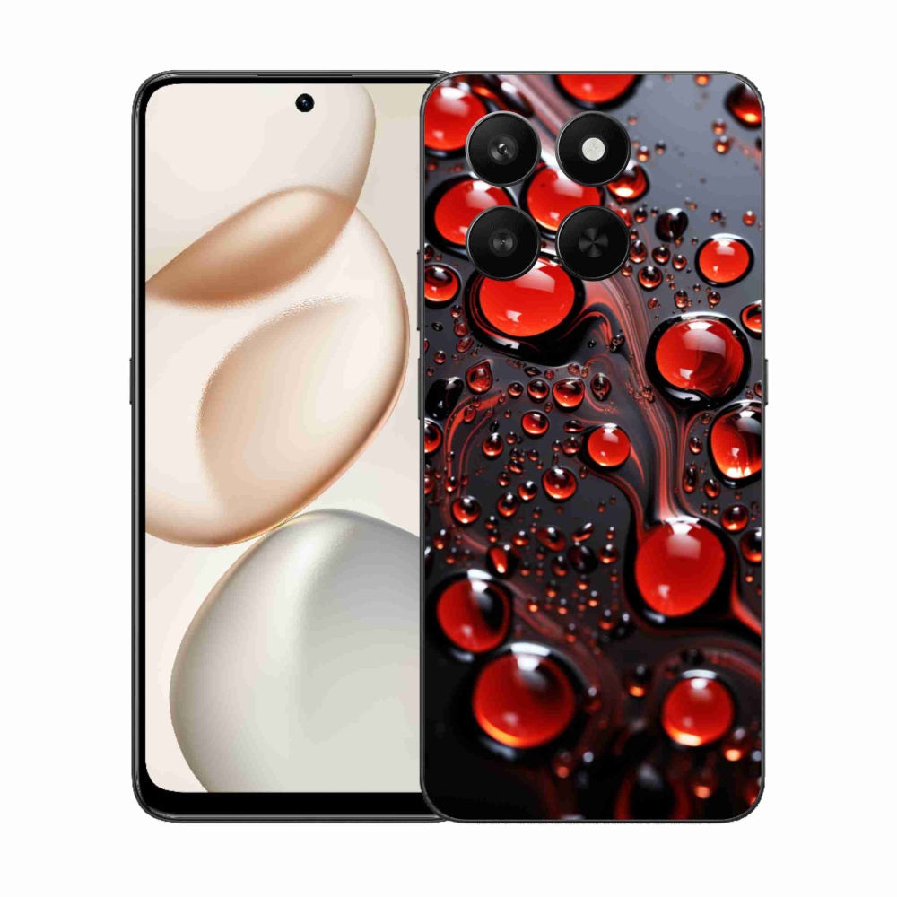 Gélový kryt mmCase na Honor 400 Smart 5G/4G/Honor X7d - červené kvapky 2
