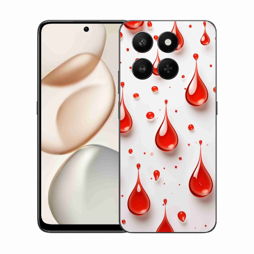 Gélový kryt mmCase na Honor 400 Smart 5G/4G/Honor X7d - červené kvapky