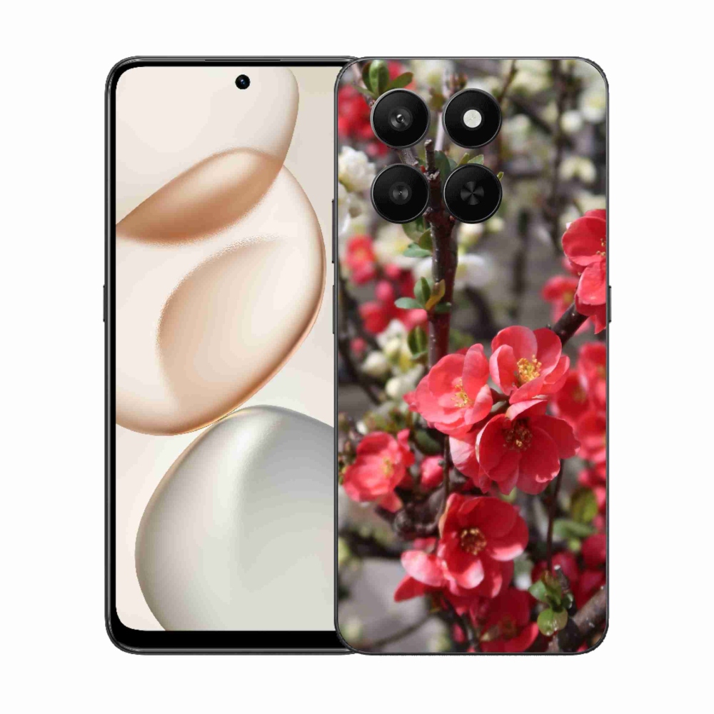 Gélový kryt mmCase na Honor 400 Smart 5G/4G/Honor X7d - červené kvety