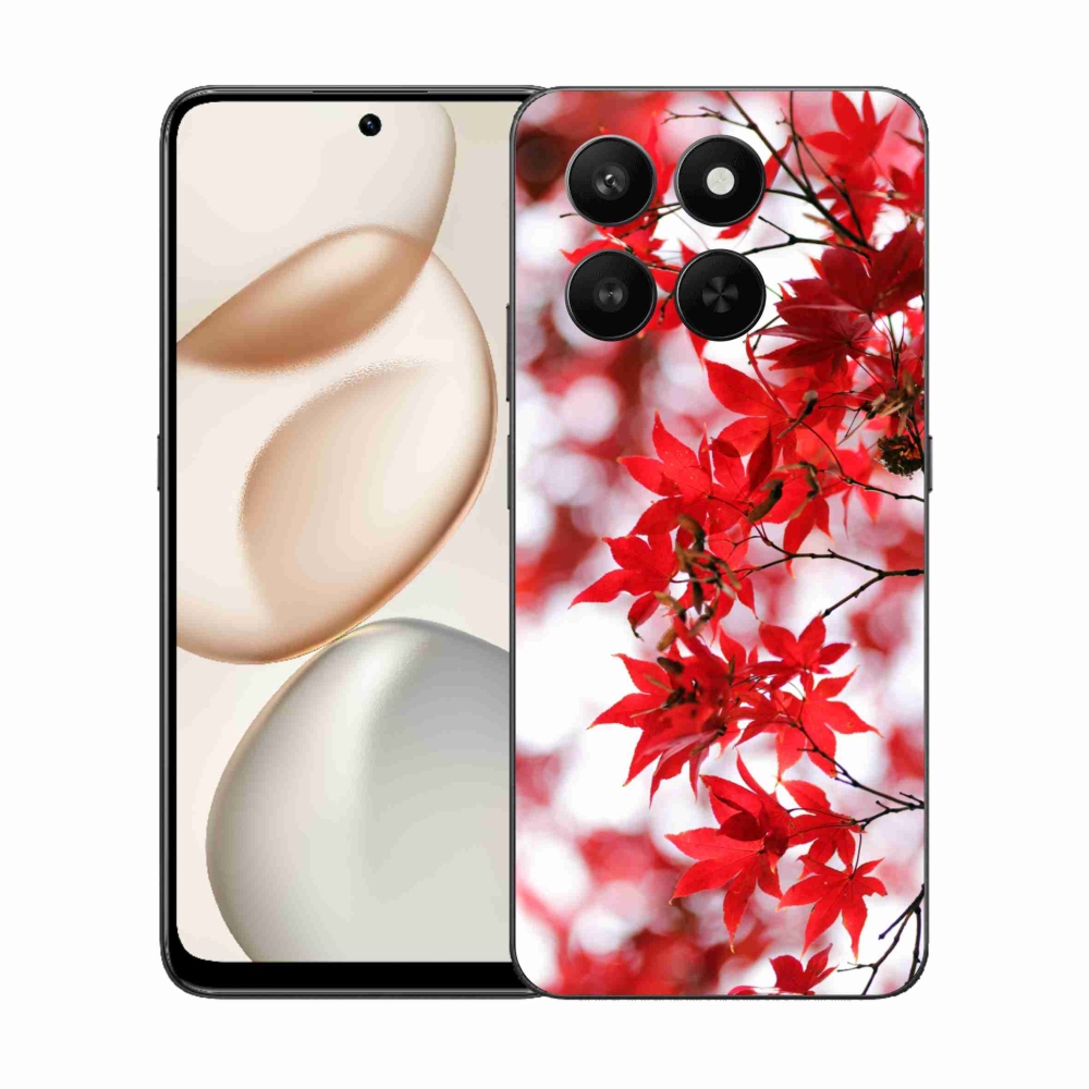 Gélový kryt mmCase na Honor 400 Smart 5G/4G/Honor X7d - červené listy