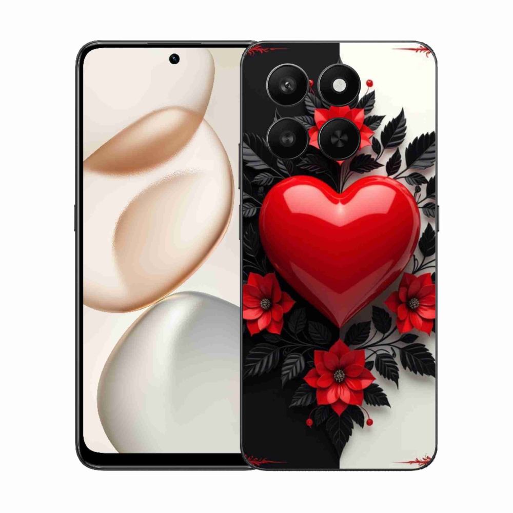 Gélový kryt mmCase na Honor 400 Smart 5G/4G/Honor X7d - červené srdce