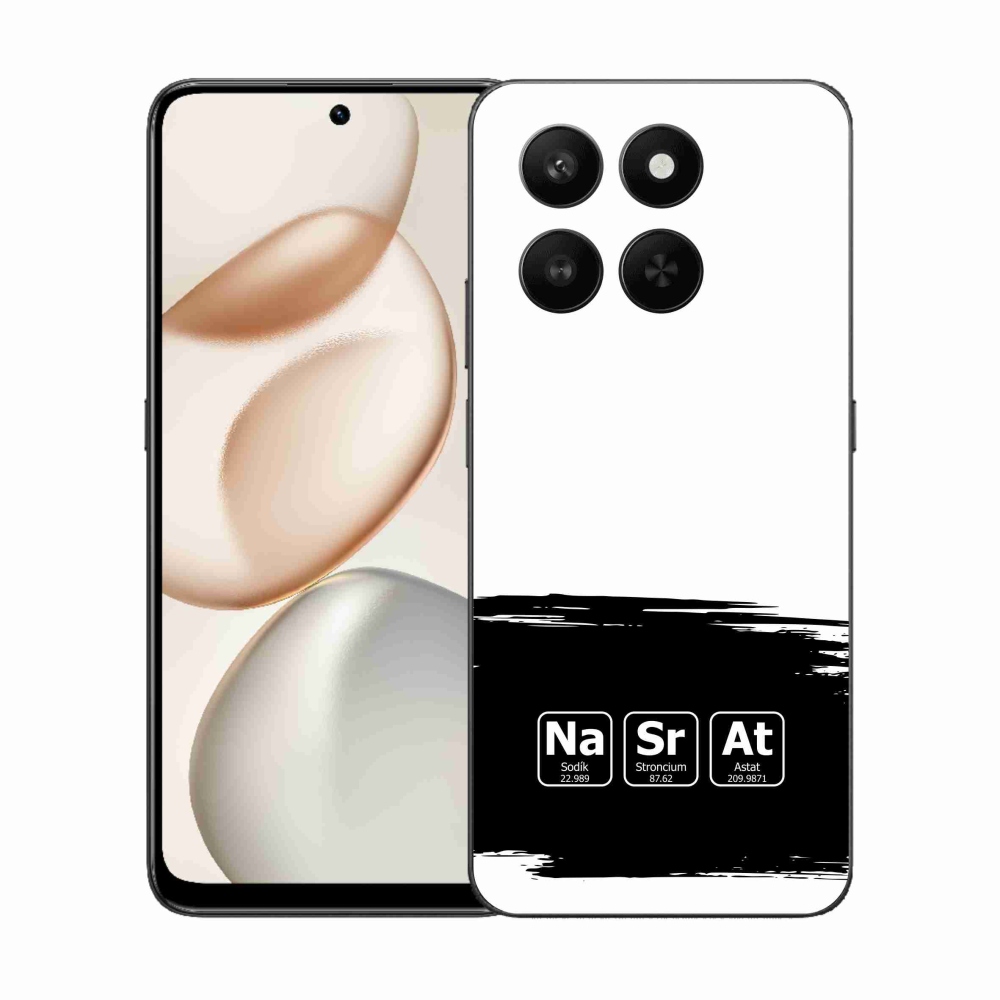 Gélový kryt mmCase na Honor 400 Smart 5G/4G/Honor X7d - chemické prvky čiernobiele pozadie