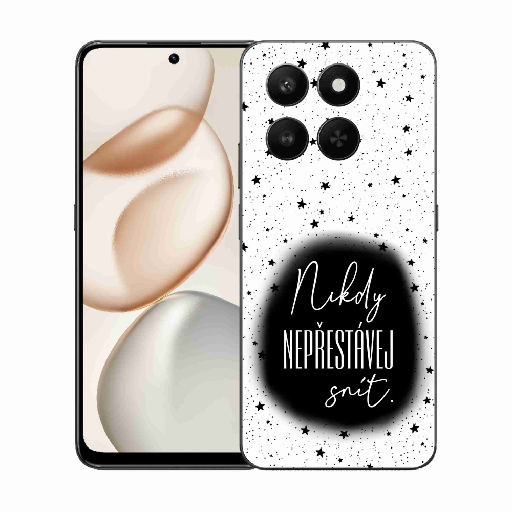 Gélový kryt mmCase na Honor 400 Smart 5G/4G/Honor X7d - citát 1 čiernobiele pozadie