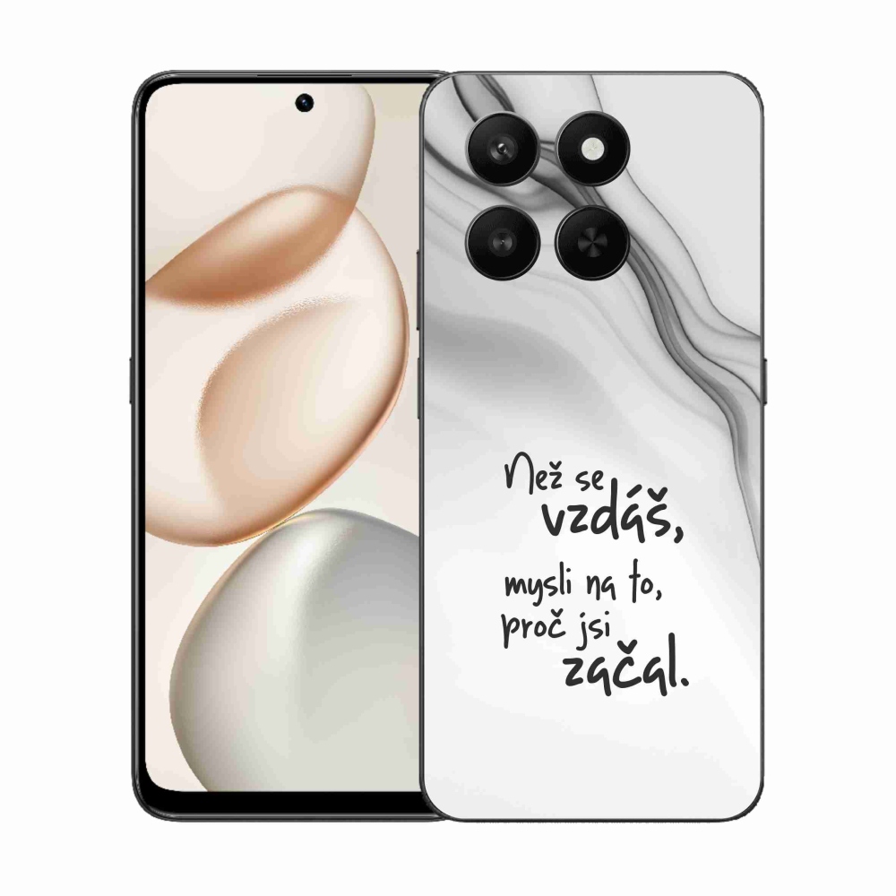 Gélový kryt mmCase na Honor 400 Smart 5G/4G/Honor X7d - citát 2 biele pozadie